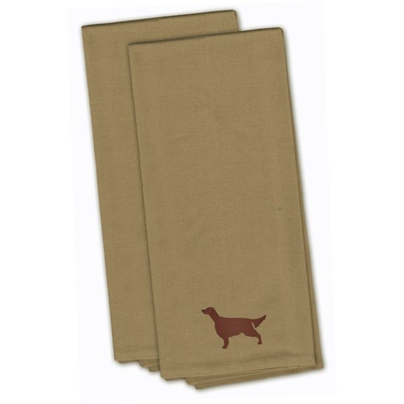 Irish Setter Tan Embroidered Towel Set of 2
