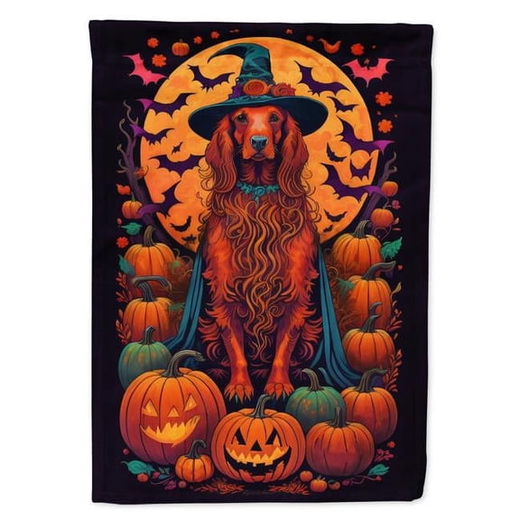 Irish Setter Witchy Halloween House Flag
