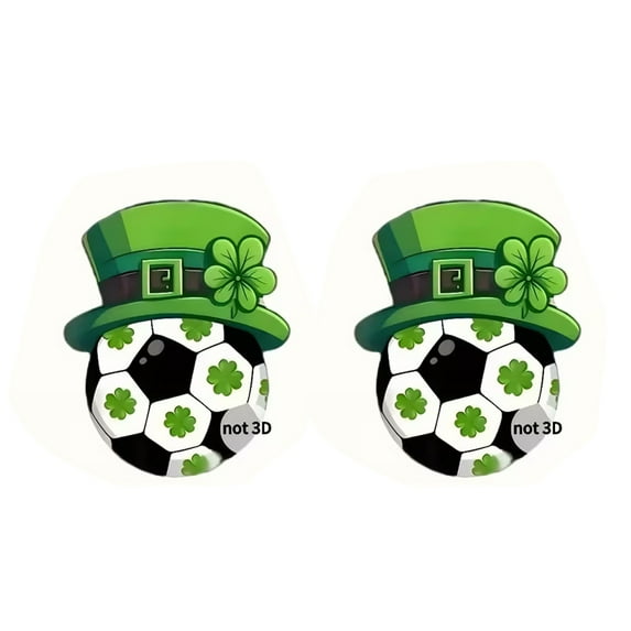 Irish Shamrock Earrings for Women, St. Patrick's Day Acrylic Dangle Earrings - Green Clover, Hat & Horseshoe Drop Earrings for Festival, Good Luck Holiday Accessories (1-4 Pairs)