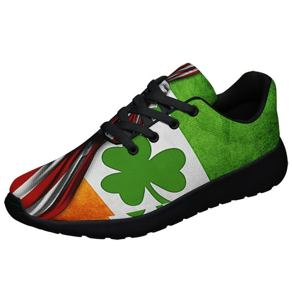 Irish Shamrock Shoes Sneakers Black Size 3.5