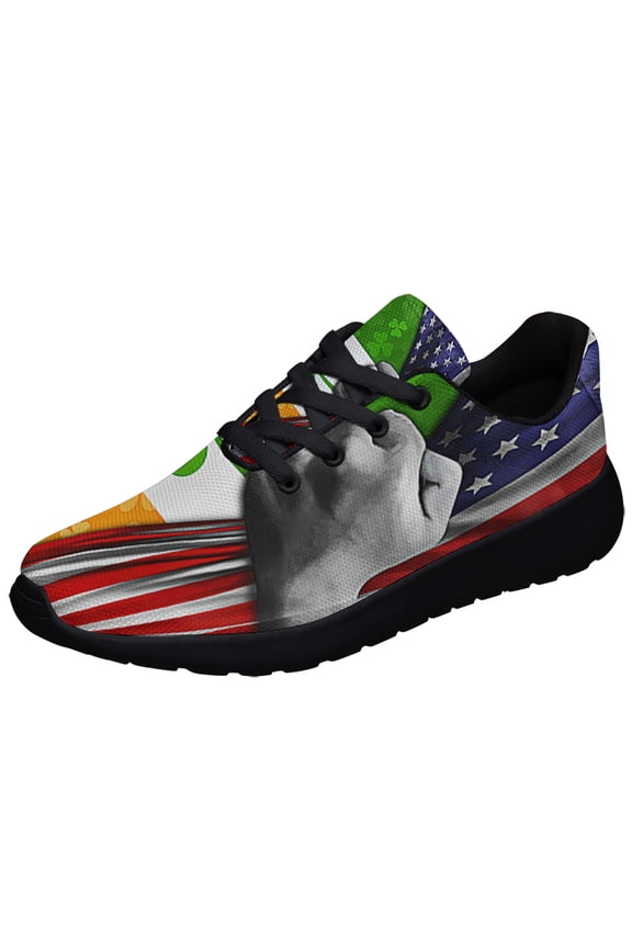 Irish Shamrock Shoes Sneakers Black Size 7