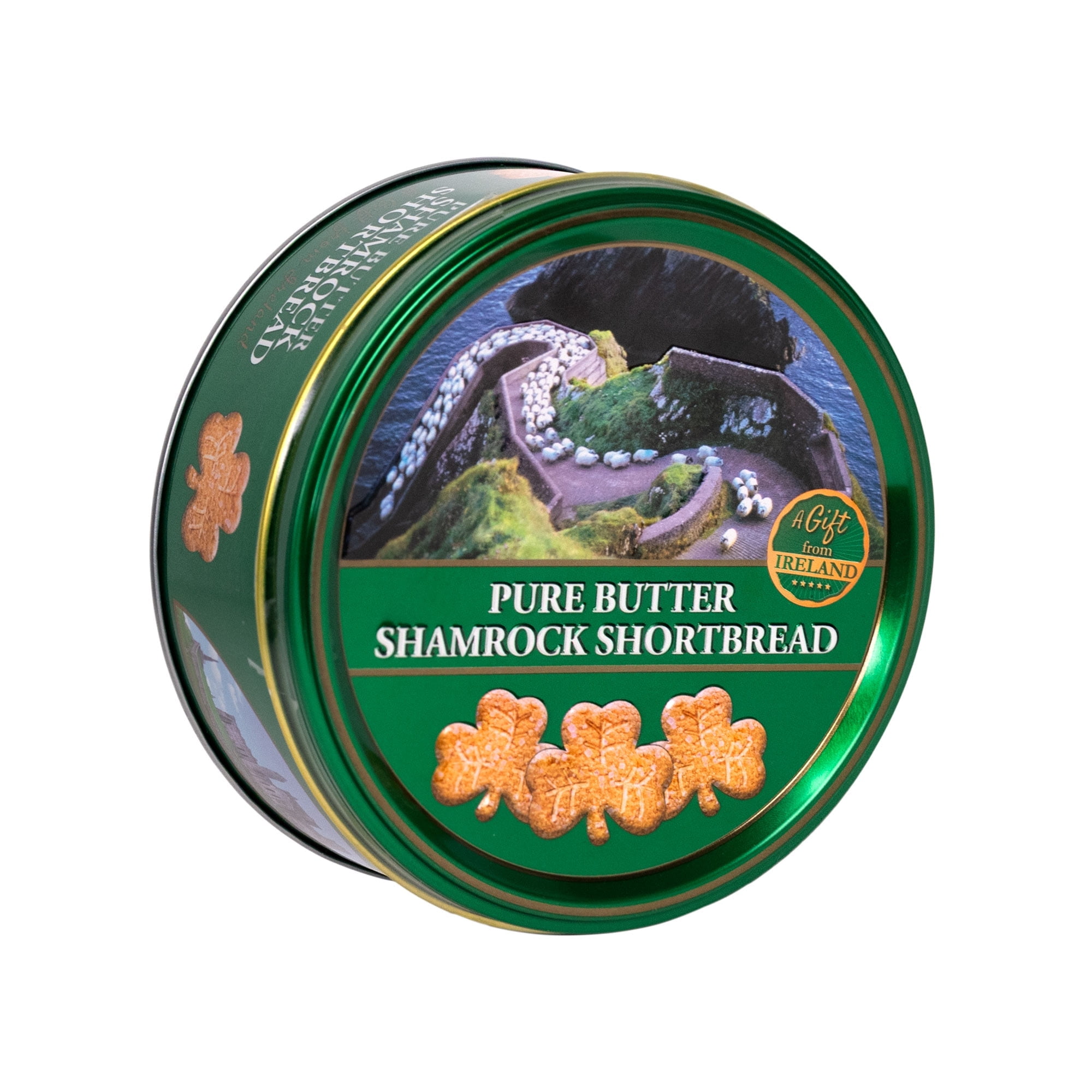 Irish Shamrock Shortbread Cookies – Collectible Tin of Butter Biscuits – Traditional Irish Gift (5.3oz) - Tree of Life