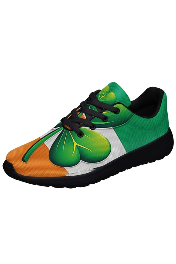 Irish Shamrock St Paddy's Celebration Shoes Sneakers Black Size 10.5