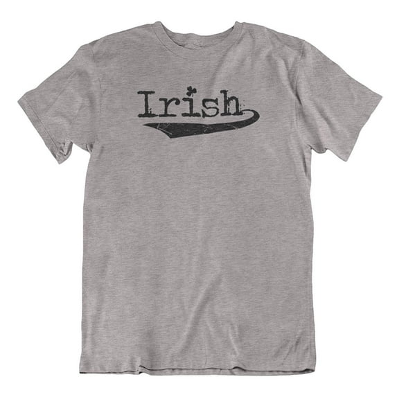 Irish Shamrock St. Patrick's Day T-Shirt Stuff Gift for Men & Women (Distressed) Athletic Heather