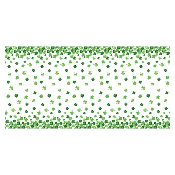 Irish Shamrock Table Flag, Saint Patrick's Day Disposable Tablecover for Party Decorations, Festive Dining Table Setting for Holiday Celebrations and Gatherings