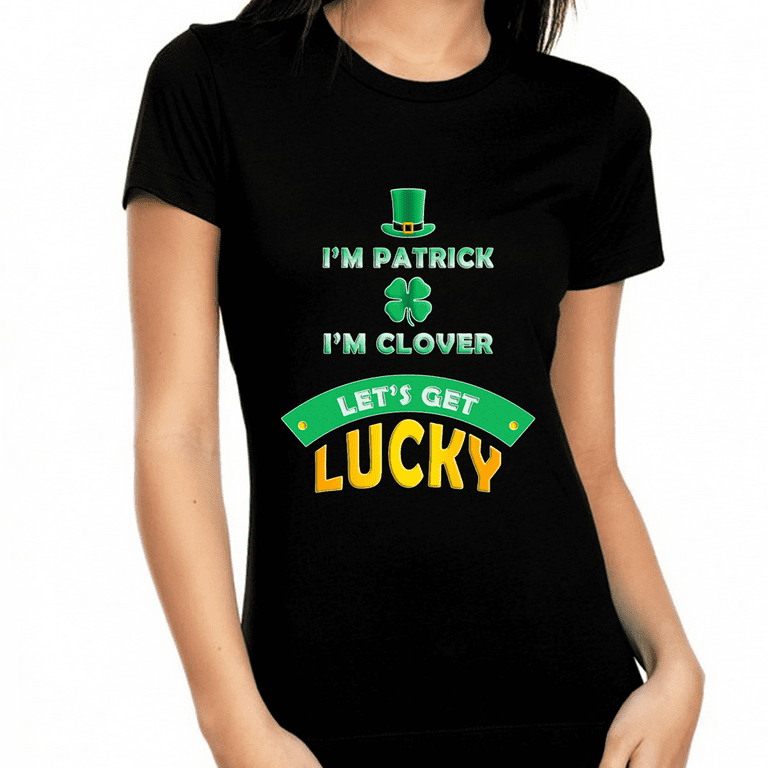 Womens The One Where I'm Irish Shamrock Lucky Funny St Patricks Day T-Shirt Womens The One Where I'm Irish Shamrock Lucky Funny St Patricks Day T-Shirt