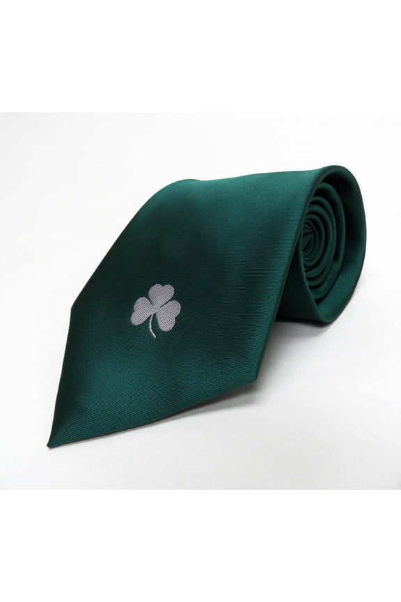 Irish Single Shamrock Necktie - Donegal Bay - Unisex - One Size