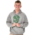 thumbnail image 1 of Irish Skull Crossbones St Pattys Day Unisex Plus Fleece Graphic Hoodie Brisco Brands 4X, 1 of 3