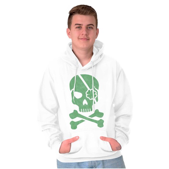 Irish Skull Crossbones St Pattys Day Unisex Plus Fleece Graphic Hoodie Brisco Brands 5X