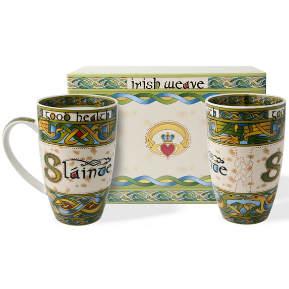 Irish Slainte Cup Set of Two Gift Boxed
