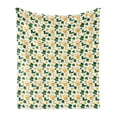 thumbnail image 1 of Irish Soft Flannel Fleece Throw Blanket, Happy St. Patrick's Day Concept Pattern with Traditional Holiday , Cozy Plush for Indoor and Outdoor Use, 50" x 60", Green Yellow White, by Ambesonne, 1 of 6