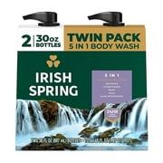Irish Spring 5-in-1 Mens Body Wash, Pump, 2 pk./30oz