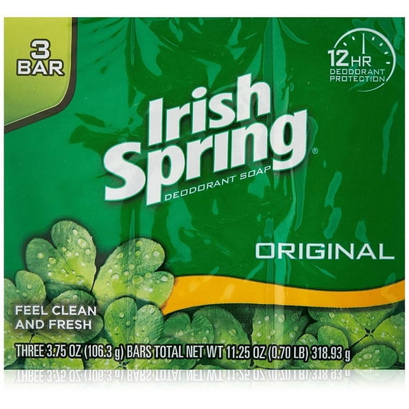 Irish Spring Aloe Bar Deodorant Soap, Feeling Clean & Fresh, 3 ct, 2-Pack