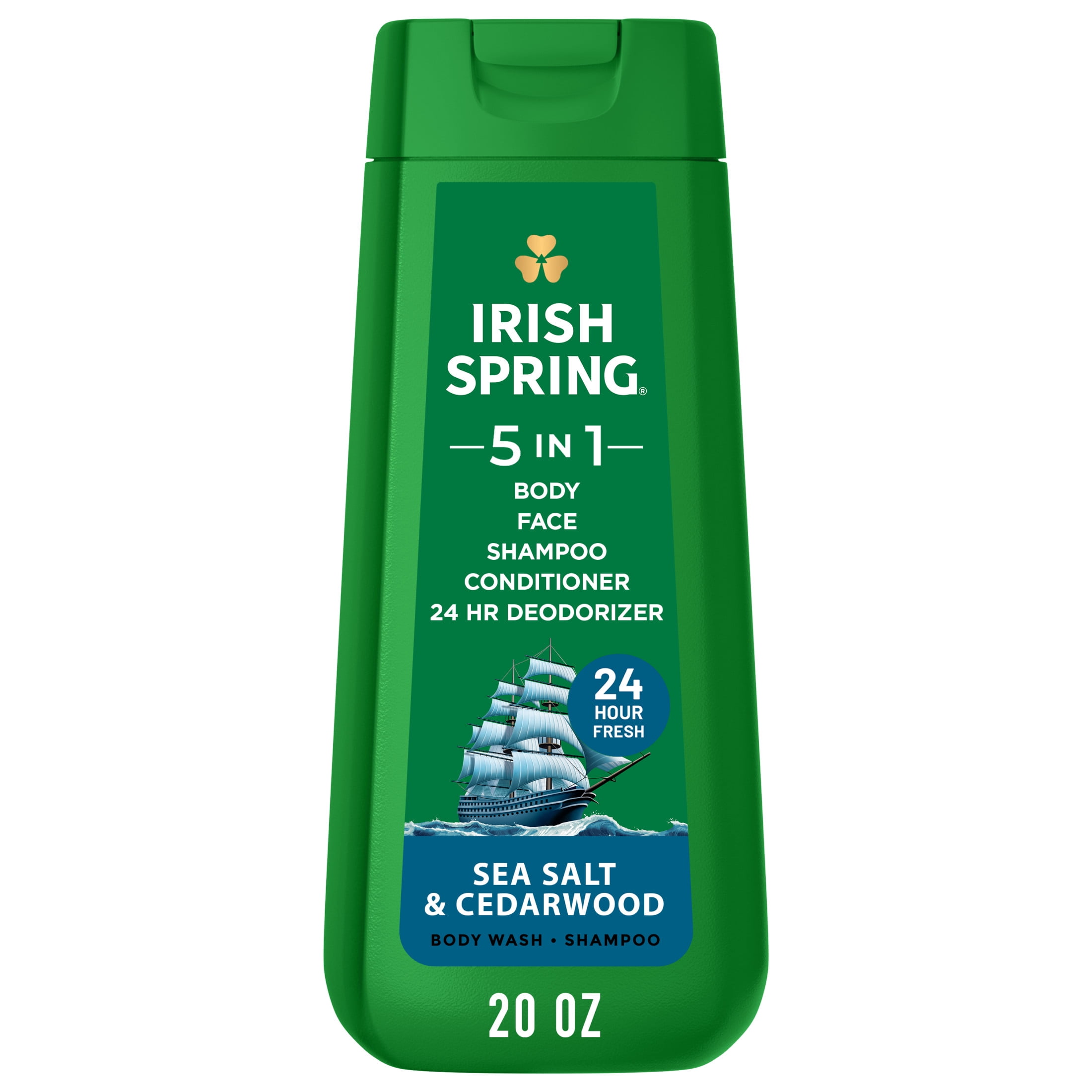 Irish Spring 5 in 1 Moisturizing Body Wash for Men, Sea Salt ...