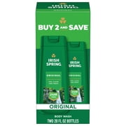Irish Spring Original Moisturizing Body Wash for Men, 24-Hour Fresh, Face and Body Wash, Men’s Body Wash, Paraben Free, Cool Fresh Scent, 20 fl oz Bottle, 2 pack