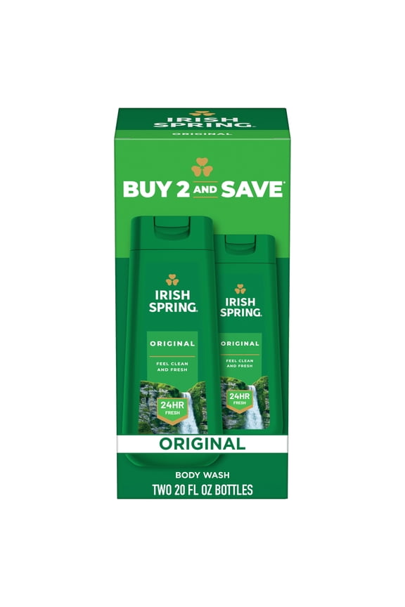 Original Moisturizing Body Wash for Men, 24-Hour Fresh, Face and Body Wash, Men’s Body Wash, Paraben Free, Cool Fresh Scent, 20 fl oz Bottle, 2 pack