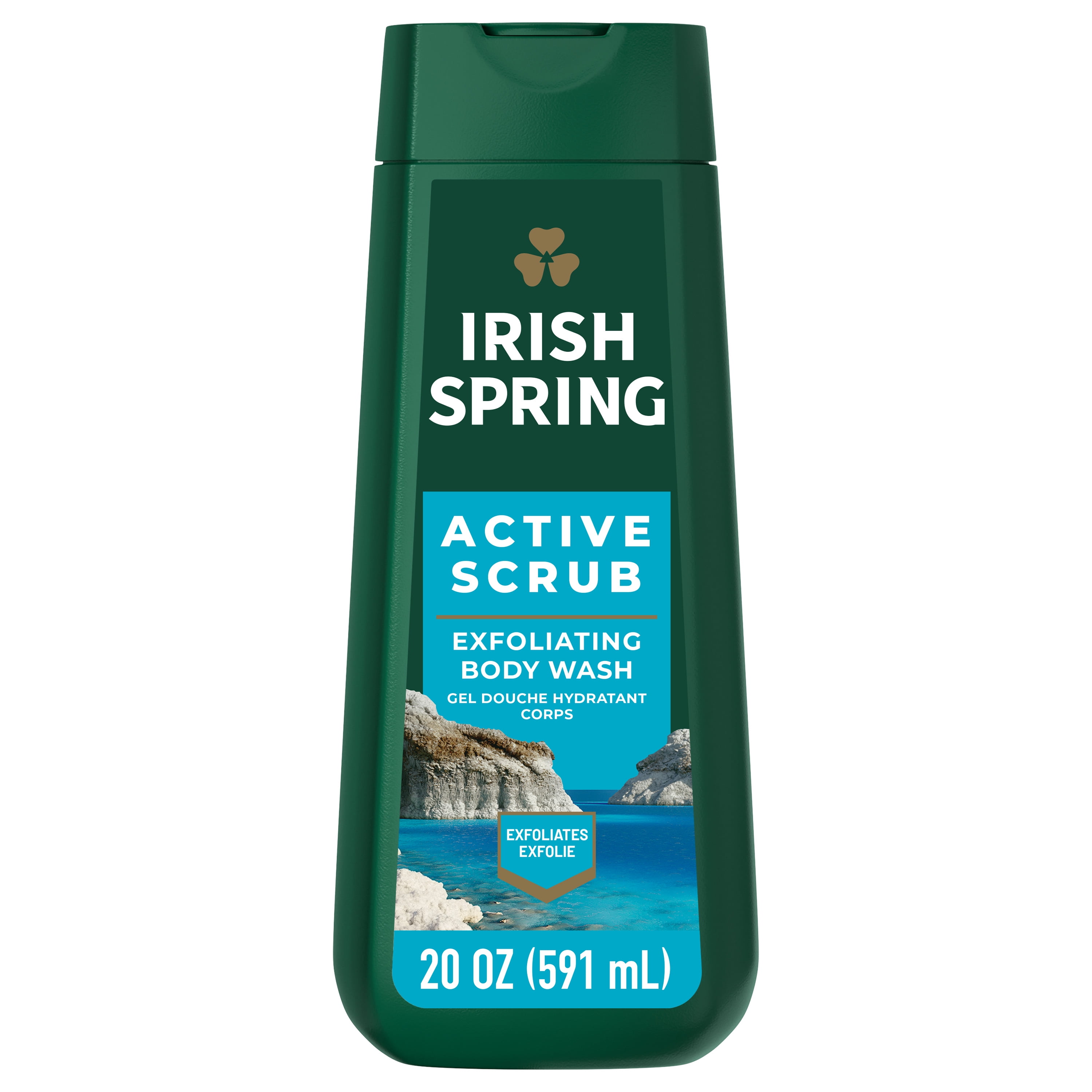 Irish Spring Exfoliating Body Wash, Active Scrub Scented Body Wash for