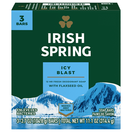 Irish Spring Icy Blast Bar Soap - 3 Bar, 11.25 oz