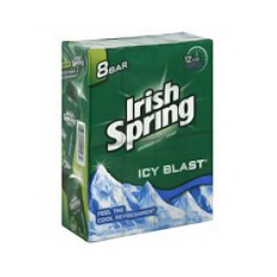 Irish Spring Icy Blast Deodorant Bar Soap - 3.75 Oz, 8 Pack, 2 Pack