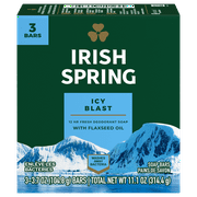 Irish Spring Icy Blast, Refreshing Bar Soap, 3.7 Ounce, 3 Bar Pack