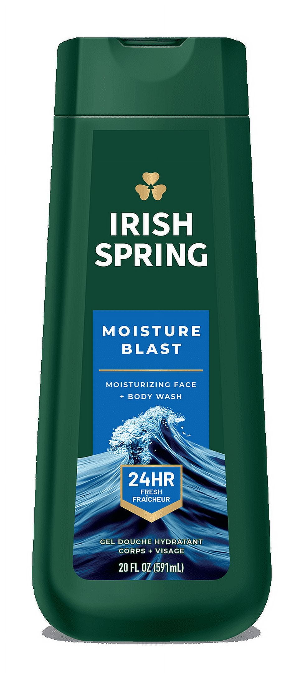 Irish Spring Mens Body Wash, Moisture Blast Body Wash for Men, All Skin Types, 20 fl oz Bottle