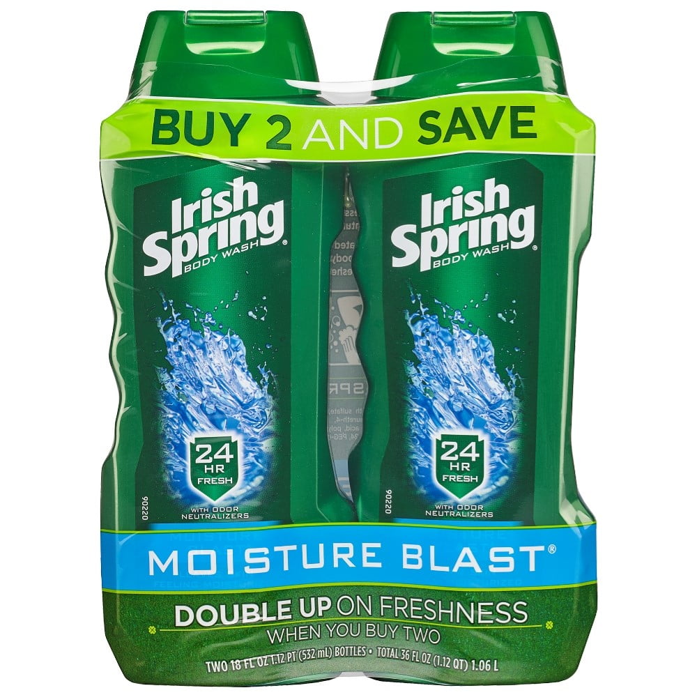 Irish Spring Moisture Blast, Moisturizing Body Wash - 18 fluid ounce