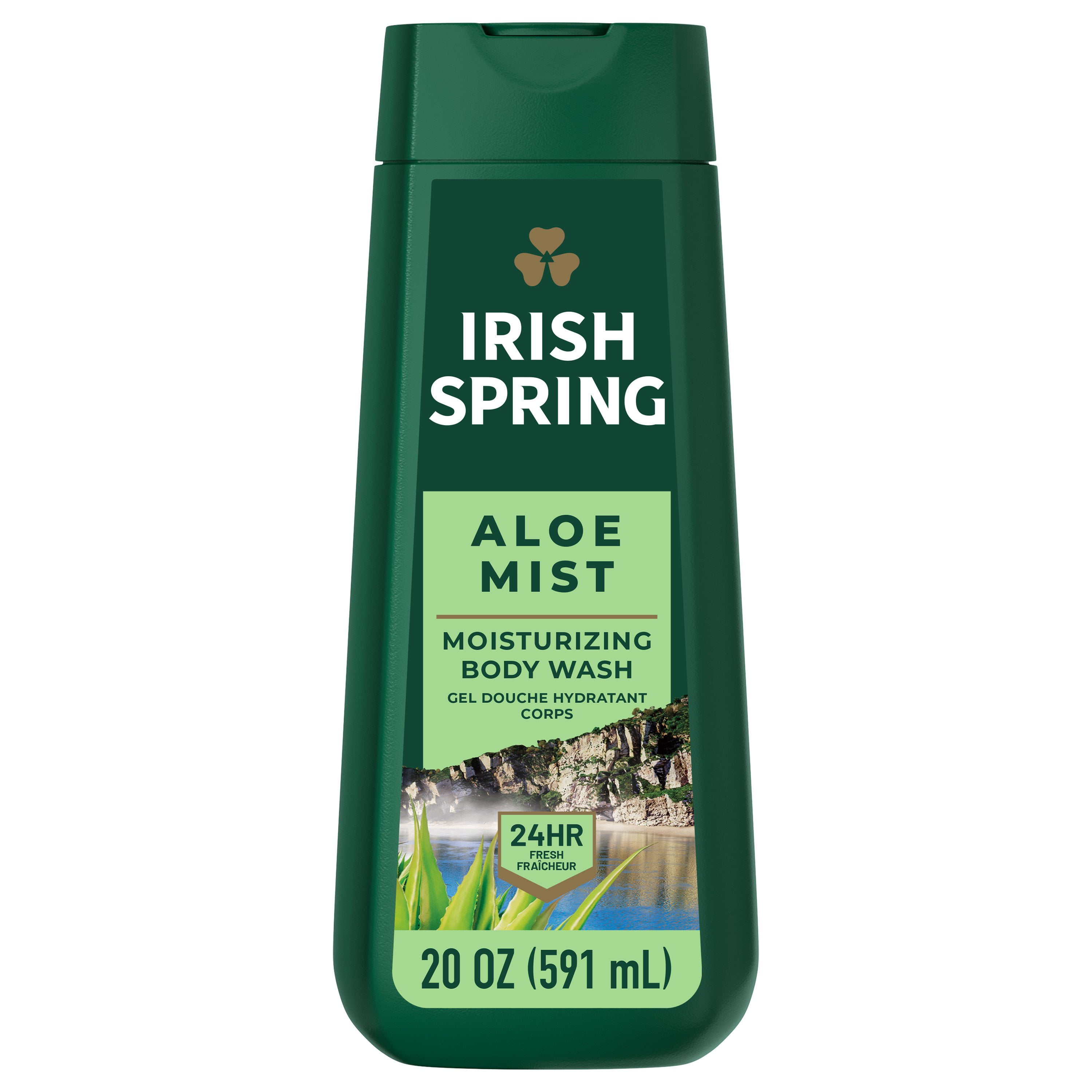 Irish Spring Moisturizing Face + Body Wash - Aloe Mist - 20 oz (Packaging May Vary)