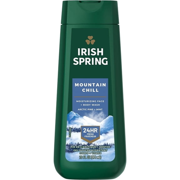 Irish Spring Mountain Chill Moisturizing Body Wash for Men, 20 Oz..