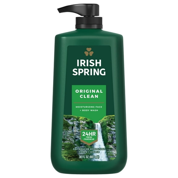 Irish Spring Original Clean Body Wash, 30 Oz Pump (Pack of 2)