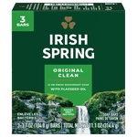 Irish Spring Deodorant Bar Soap, Original, Green Irish Spring, 11.1 Ounce