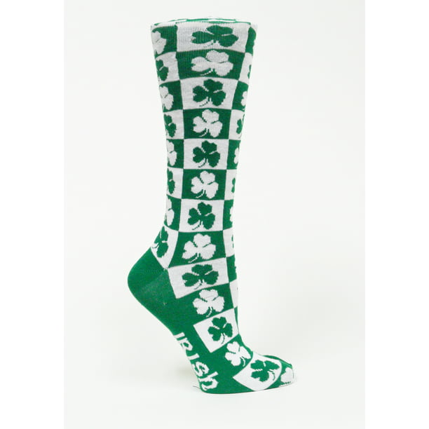 Irish St Patrick's Day Checkerboard Dress Socks - Donegal Bay - Unisex ...
