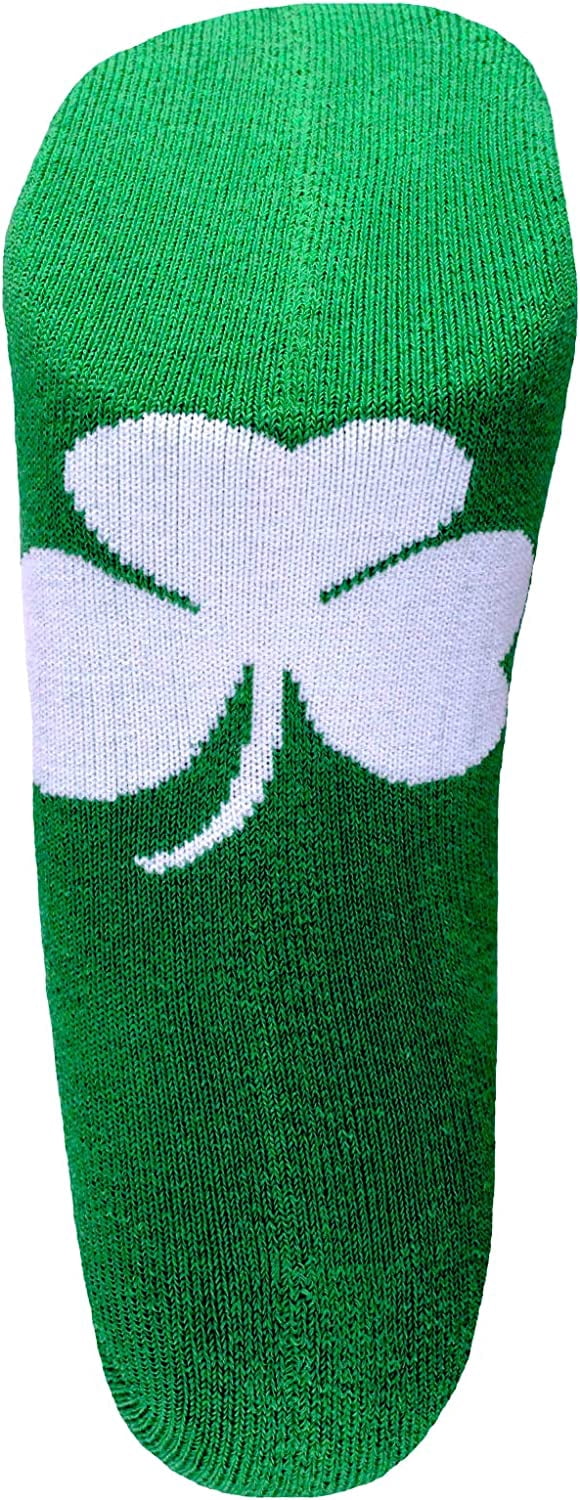 Irish St Patrick's Day Green Shamrock No Show Footie Socks - Donegal Bay - Unisex - One Size - No-Show