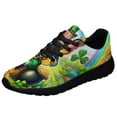 thumbnail image 1 of Irish St Patrick's Day Leprechaun Shamrock Shoes Sneakers Black Size 9, 1 of 7