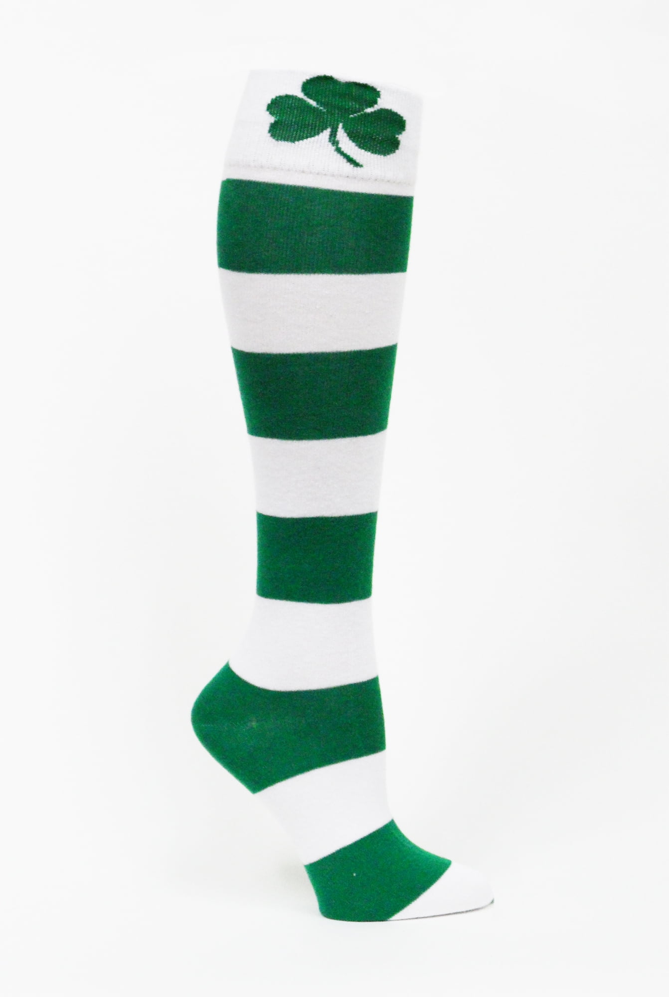Irish St Patrick's Day Striped Dress Socks - Donegal Bay - Unisex - One Size - Mid-Calf