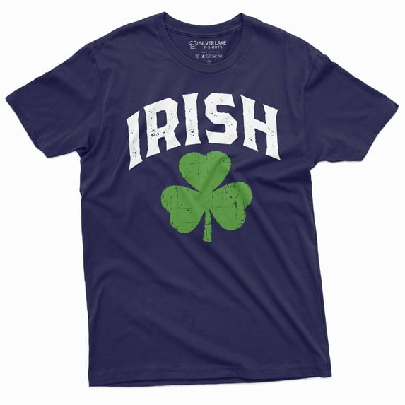 Irish St. Patrick's day shirt Clover Shamrock Saint Patricks day Tee Ireland patriotic shirt (3X-Large Navy Blue)