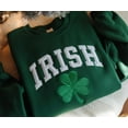 thumbnail image 1 of Irish St Patricks Day Embroidered Sweatshirt Lucky Shamrock Mama Crewneck Cozy Unisex Green Clover Gift for Mom, 1 of 4