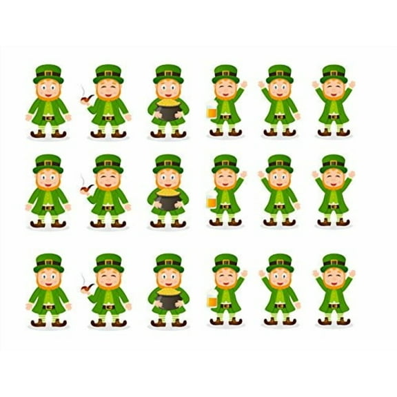 Irish St. Patricks Day Leprechauns Cake Side Designer Strip - Edible Cake/Cupcake Party Topper!!!