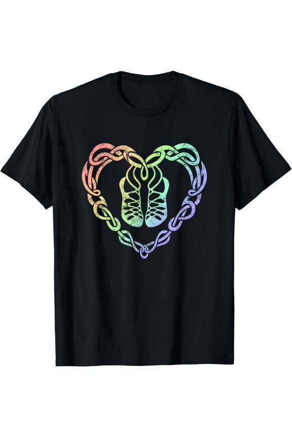 Irish Step Dancing Celtic Knot Heart T-Shirt