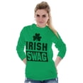 thumbnail image 1 of Irish Swag St Patrick's Day Shamrock Long Sleeve TShirt Men Women Brisco Brands L, 1 of 6