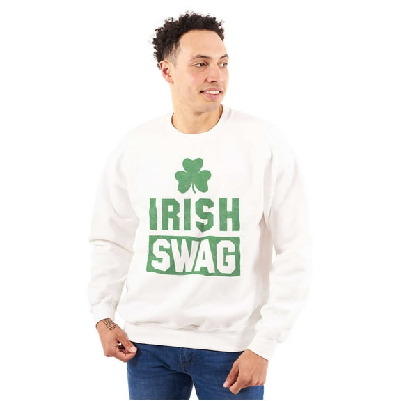 Irish Swag St Patrick's Day Shamrock Unisex Plus Fleece Graphic Sweatshirt Brisco Brands 3X