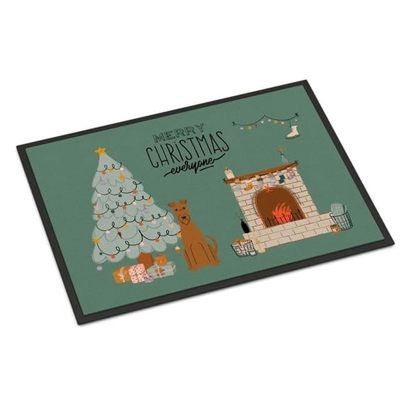 Irish Terrier Christmas Everyone Door Mat