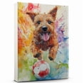 thumbnail image 1 of Irish Terrier Dog Stretched Canvas Size 8x12 – Soccer Canvas Print of Funny Irish Terrier Dog Wall Art, Soccer Sports Wall Decor, Home Decor, Dog Lover, 1 of 5
