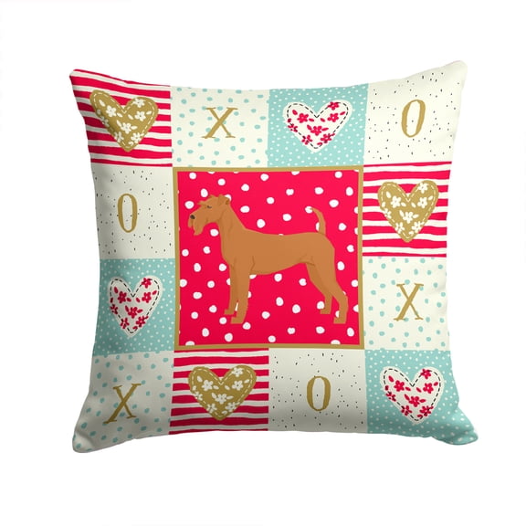 Irish Terrier Love Fabric Decorative Pillow