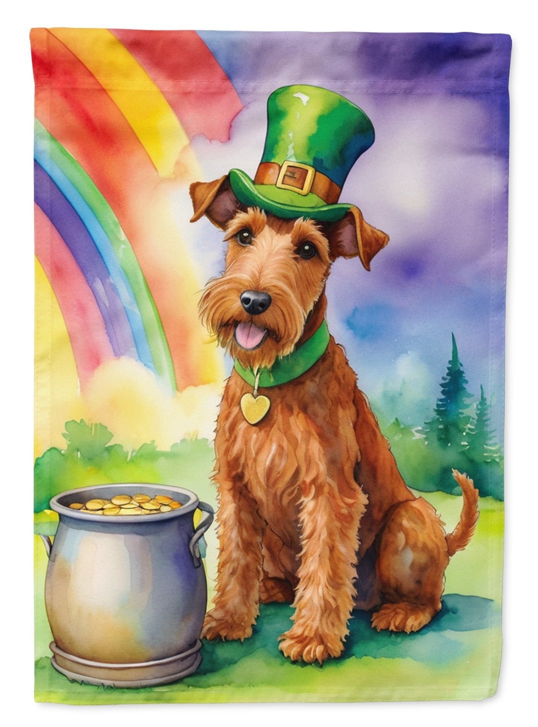 Irish Terrier St Patrick's Day House Flag 28 in x 40 in