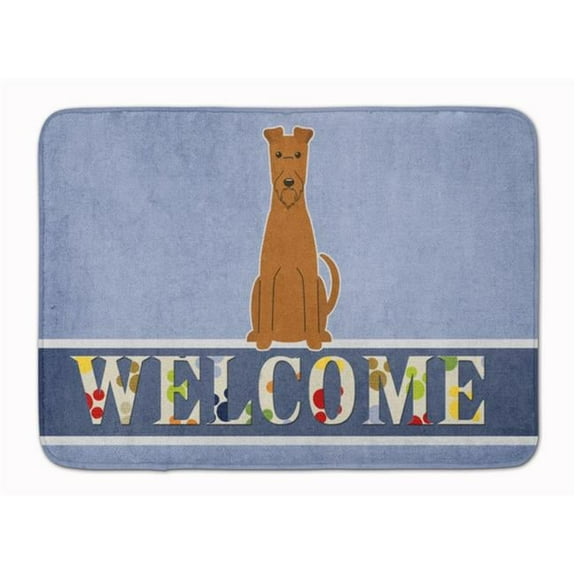 Irish Terrier Welcome Machine Washable Memory Foam Mat