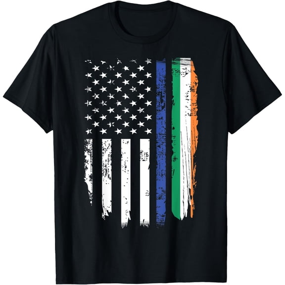 Irish Thin Blue Line St. Patrick's Day Police Cop T-Shirt Shirts
