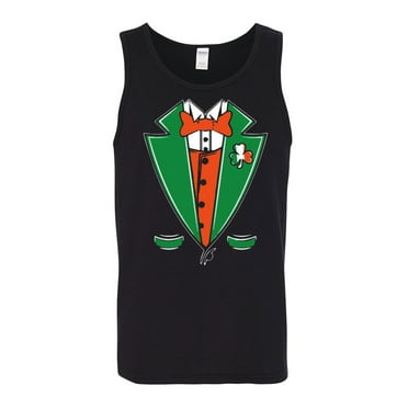 Irish Tuxedo Mens Tank Top, Black, Small