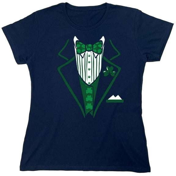 Irish Tuxedo Sarcastic Humor Novelty Funny Women's Casual Tees