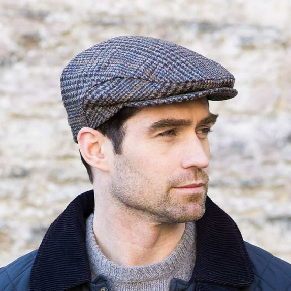 Irish Tweed Trinity Flat Cap, Brown Check, XX-Large