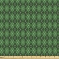thumbnail image 1 of Irish Upholstery Fabric by the Yard, St. Patrick's Day Celebration Inspired Vintage Pattern Argyle Tartan Dots, Decorative Fabric for DIY and Home Accents, 2 Yards, Green Dark Green White by Ambesonne, 1 of 4